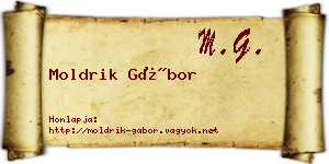 Moldrik Gábor névjegykártya